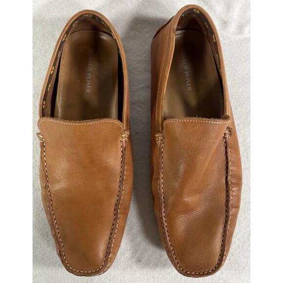 DONALD PLINER Brown Leather Slip-on Driving Loafers Moccasins Size 13M main image 10